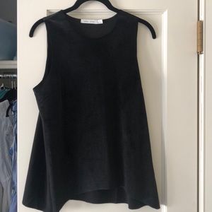 Black sleeveless top